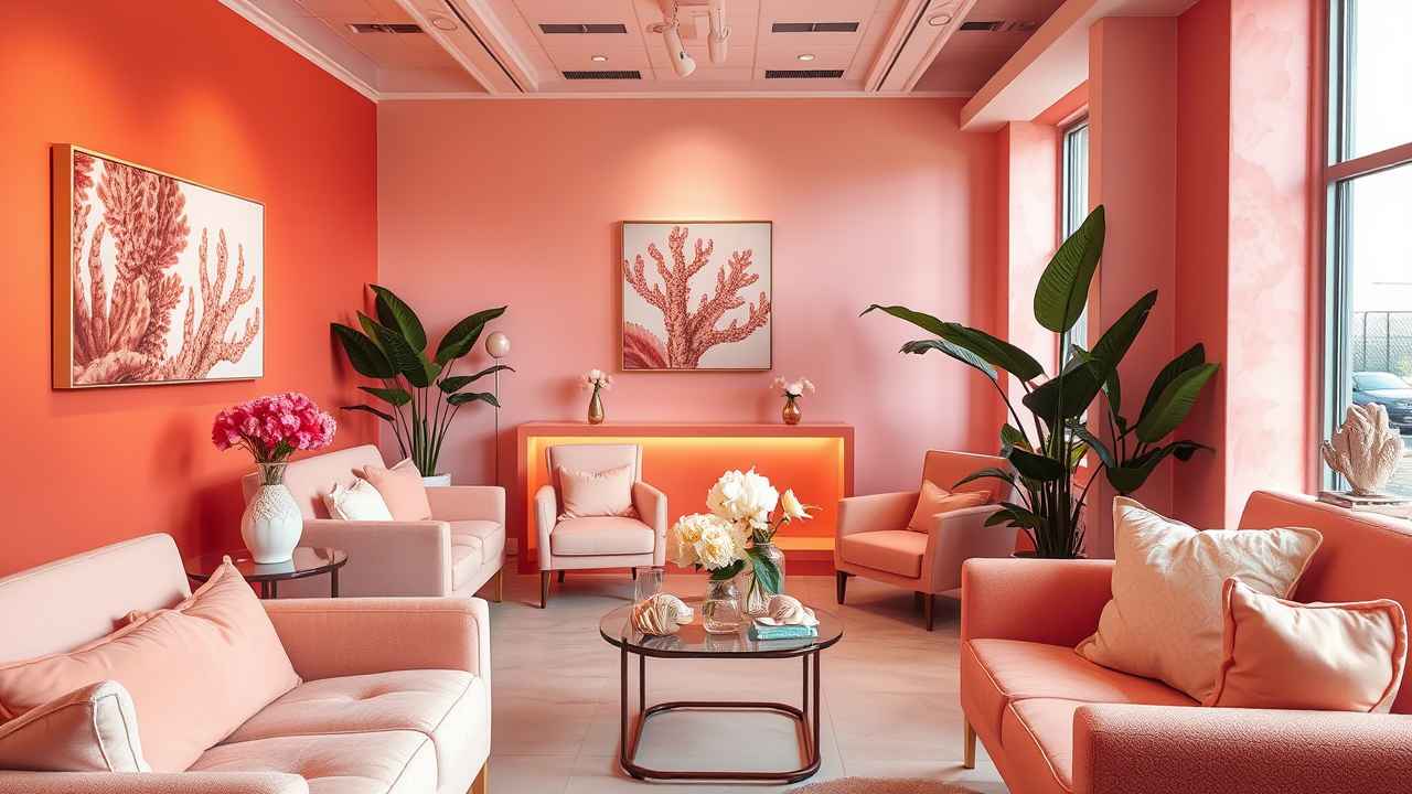mercan renk şık salon dekorasyonu.jpg